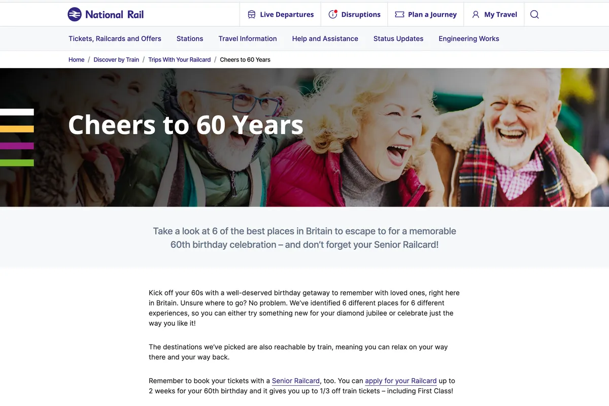 Opening of National Rail’s ‘Cheers to 60 Years’ article